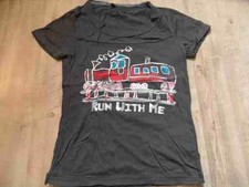 ONLY schönes Shirt mit Druck ZUG Rail Party grau Gr. S TOP KB117