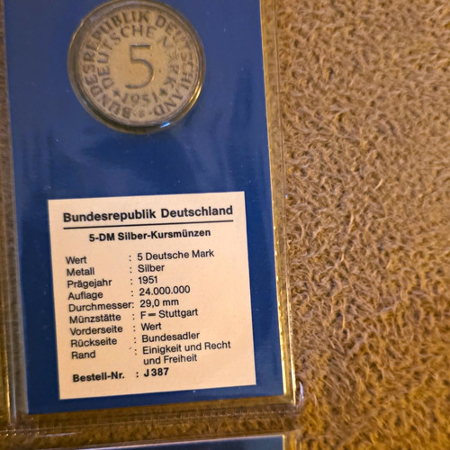 Brd silber kursmünze - brd, 5
