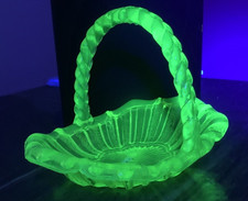 Glaskorb, antikes Pressglas