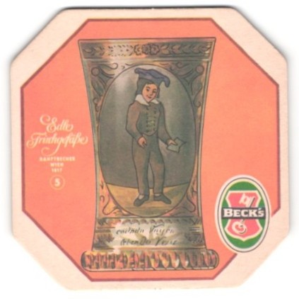 Bierdeckel beck trinkglas - beck´s,,