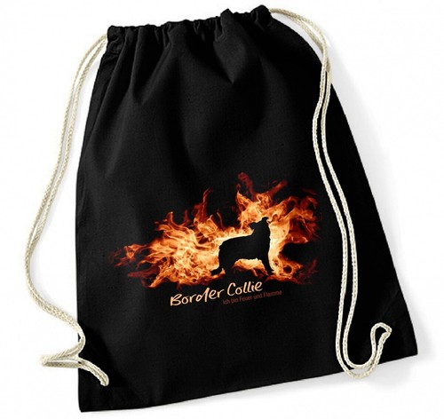 Turnbeutel border collie feuer - turnbeutel,