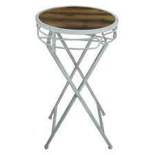 Blumenhocker Beistelltisch Klapptisch aus Metall/Holz klappbar P-239 rund grau