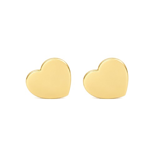 Herz ohrstecker gelbgold 585 - herz,
