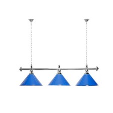 Billardlampe 3 blaue Schirme