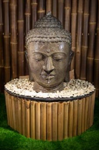 Buddha wasserfall buddhakopf - buddha,