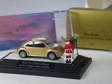 (YG-16) Wiking Sondermodell VW New Beetle gold metallic Christmas Santa in OVP