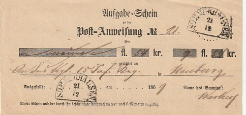 Postschein postanweisung - postschein,