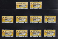 ATM Briefkasten Sielaff Mi.-Nr. 5.1 TS1 Satz 10 Werte 0,01-3,68 m. Sonder-O BONN