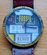 FOSSIL Uhr Vintage Road Trip JR-7630 neue Batterie RAR & Hingucker