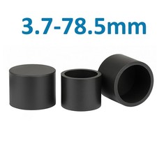 Silikon Gummi 3.7-78.5mm Kappe Schwarz Rund Rohrkappen Stuhlbeinkappen Endkappen