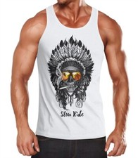 Herren tank top indian skull - herren, tank-top