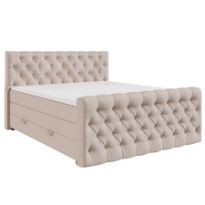Boxspringbett - beige - H3 -