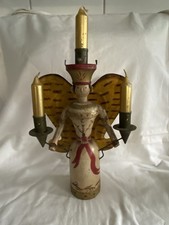 alter Lichterengel Holz Blechflügel Höhe ca. 33cm