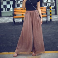 Damen Chiffon Strandweite Hose