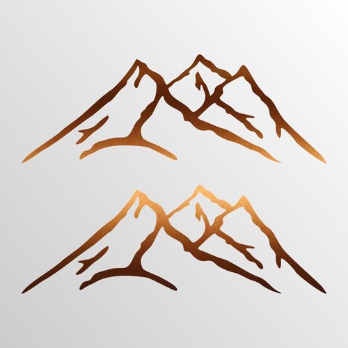 Mountain aufkleber berge - 2x,
