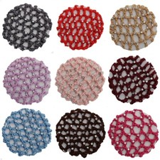 Dutt Netz Haarnetz Bun Ballett Haar Frisurenhilfe Stoff Knotennetz mit Strass