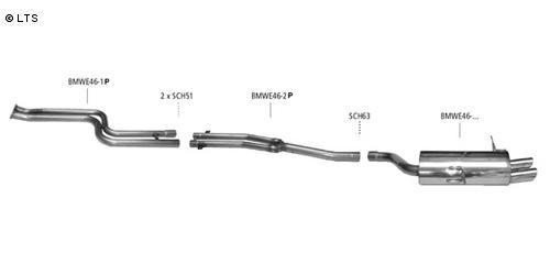 Bastuck racinganlage 2x76mm - bastuck,