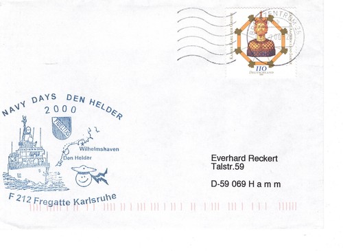 Schiffspost fregatte karlsruhe - fregatte,