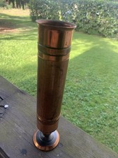 kupfervase zylinder Massiv 27 X 5,5 Cm Antik /Vintage 