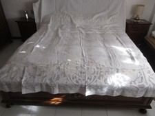 Antiker Doppelbettlaken mit 2 Kissenbezüge ca.1930 aus Italien. Wunderschönen St