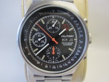 " MILITARY , AUTOMATIC-CHRONOGRAPH ,  TAG / DATUM , EDELSTAHL + BAND ", um 2010