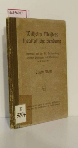 Wilhelm meisters theatralische - wilhelm,