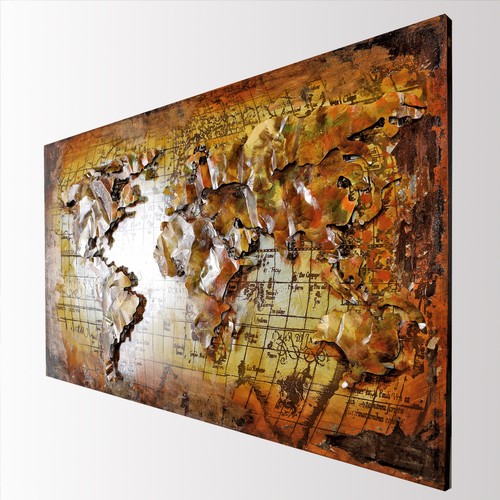Wandbild metallbild relief - metallbild,