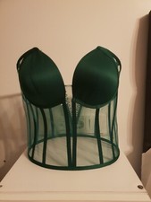 Braut-Corsage Grün/Transparent/Bustier/Korsett/Gr. 44/NEU!