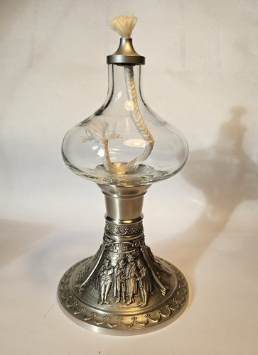 Zinn lampe motiv mittelalter - zinn,