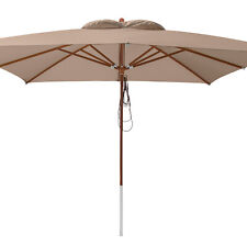 anndora® Sonnenschirm Gastronomie 4 x 4 m quadratisch mit Winddach Dark Natural