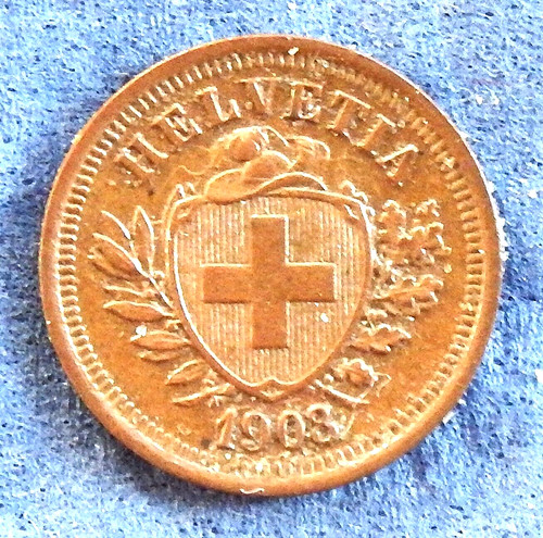 Schweiz rappen km 1908 - 1-,