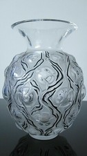 VASE KRISTALL LALIQUE EPINE EMAILLIE ca.3 kg 24cmH NEUWERTIG ORIGINAL BOX+PAPIER