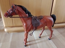 Mattel GmbH Made in Germany 70er Big Jim / Barbie Pferd rotbraun Gelenkpferd RAR