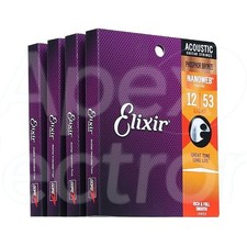 Elixir Acoustic Guitar Strings 11027/11052/16027/16052 Brass & Phosphor Bronze
