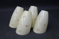 4 x alter Glas Lampenschirm