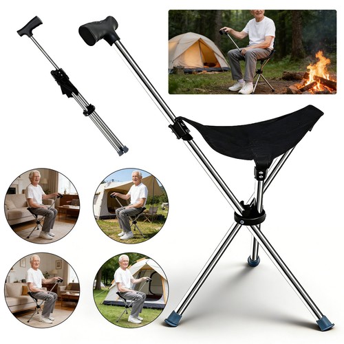 Gehstock mit sitz 2in1 alu - mit,