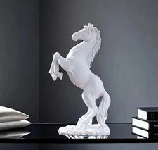 Pferde Figur Statue Weiß 