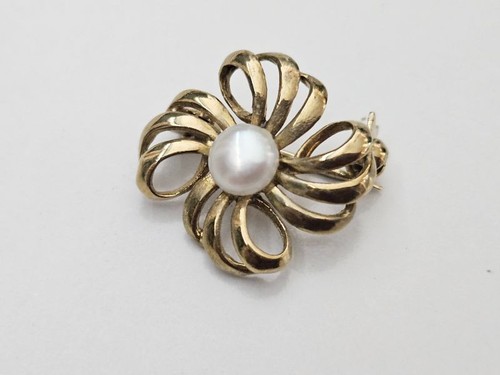 Vintage jugendstil perlbrosche - jugendstil,