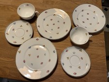 Tea for two! Rosenthal Selb Bavaria (1898-1906) Streublumen, Tee-Gedeck für 2 P.