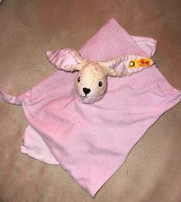 Steiff Schmusetuch Kuscheltuch Hoppel Hase Rosa gestreift mit Halstuch (m)