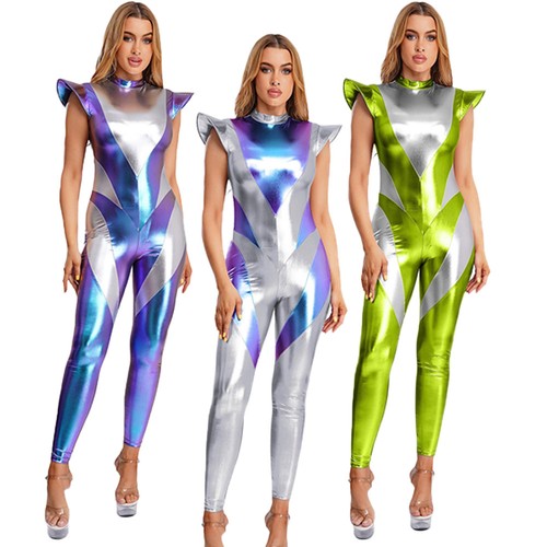 Frauen unitard wetlook - de,