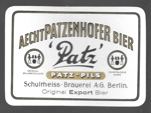 Bieretikett schultheiß - bieretikett,