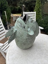 Gartenfigur Koi-Fisch-Skulptur aus massiver Bronze 52 cm und 20 Kg schwer!