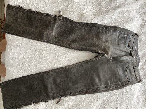 Motorradhose aus echtem leder - aus,