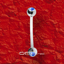 »»» FLEXI AUGENBRAUEN PIERCING KUGEL KRISTALL 13 Farben 225