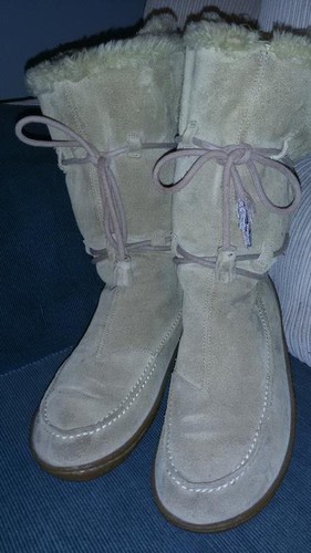 Women camper boots beige - camper, suede
