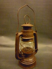 alte antike Petroleumlampe FROWO 50 Sturmlaterne Bat Feuerhand Bunkerlampe