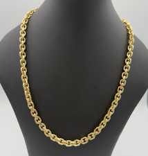 GOLD 750 ANKER HALSKETTE 18 KARAT 125 GR. MASSIV HANDARBEIT PFORZHEIM NECKLACE
