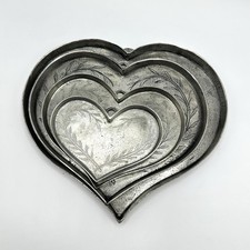 4 Stück Zinn Herzen Herz Wand