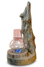 Windlicht Holz Wurzelholz